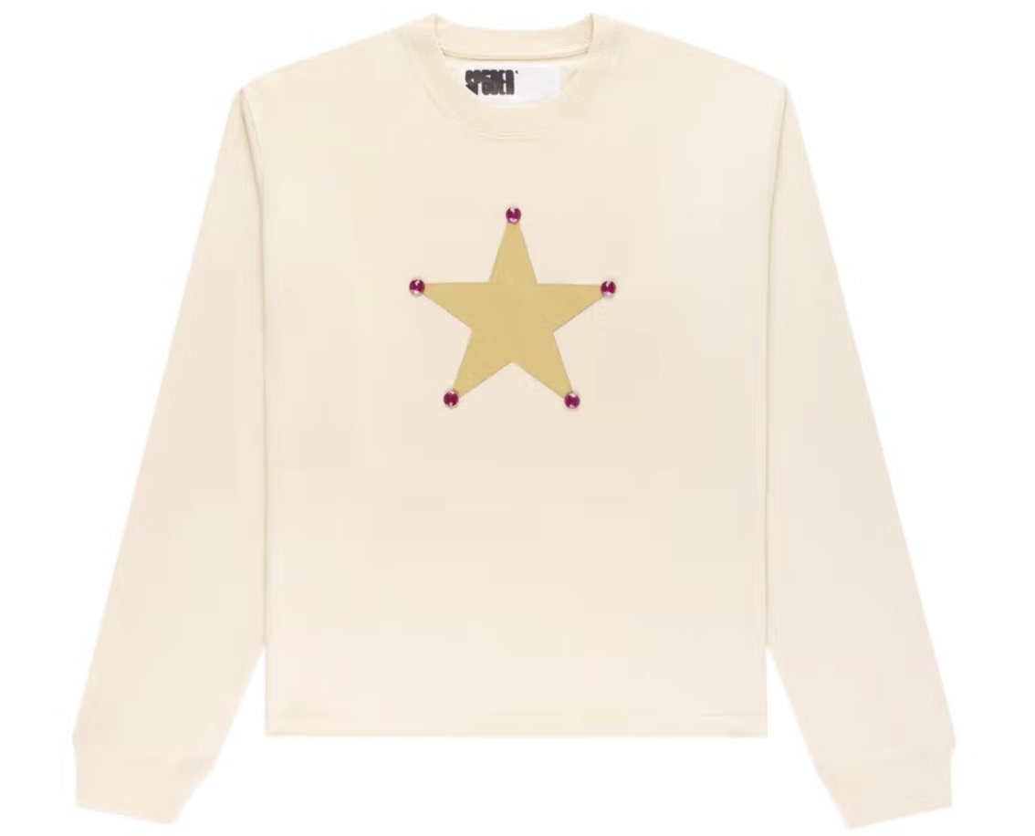 Sp5der Pornstar Longsleeve Tee Cream