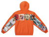 Supreme Spread Zip Up Hooded Sweatshirt Orange