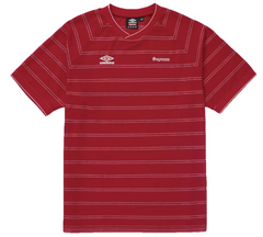 Supreme Umbro Stripe Soccer Jersey Red
