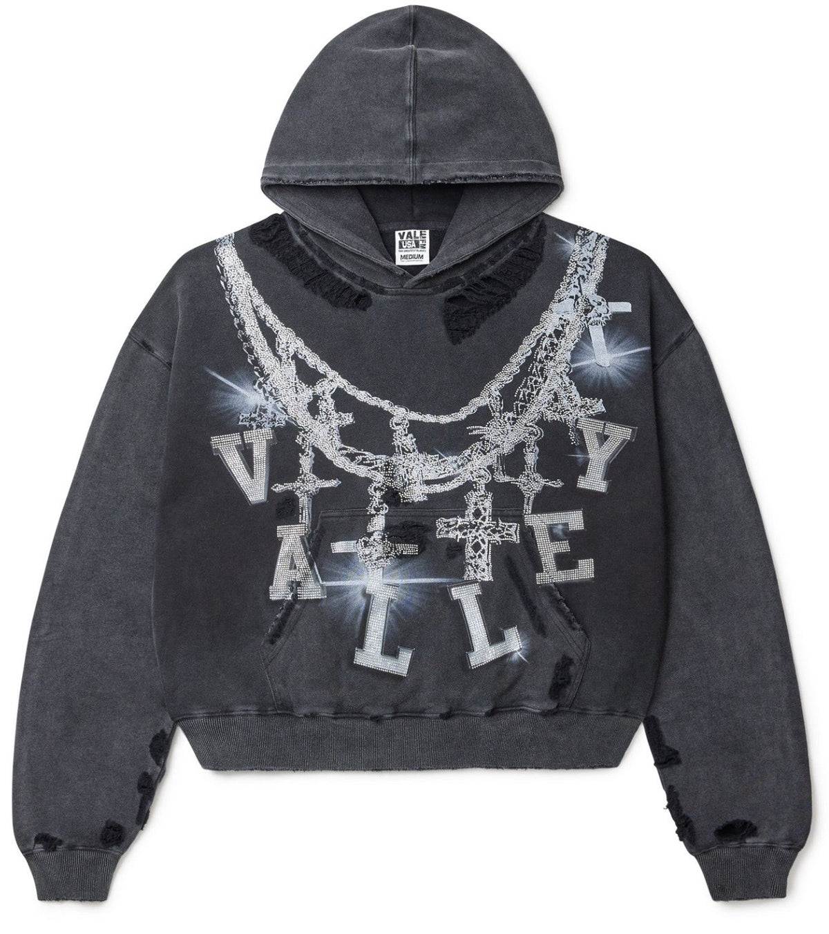 VALE BLACK BIG CHAIN HOODIE