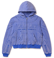 VALE BLUE ARMOR ZIP UP HOODIE