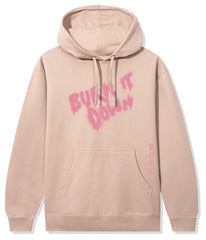 Anti Social Social Club "Burn It Down" Pink Hoodie