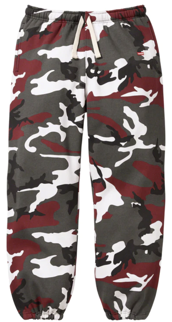 Supreme Small Box Drawcord Sweatpant Red Camo