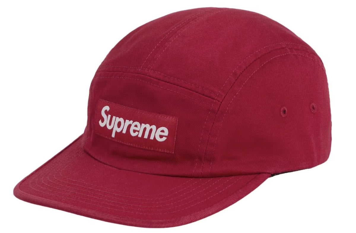 Supreme Washed Chino Twill Camp Cap (SS25) Red