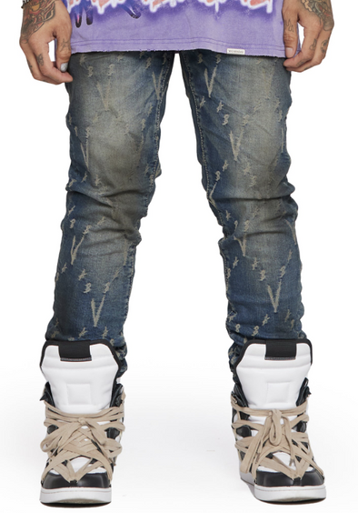 Valabasas Jeans “VLOVE Dark Dirty Wash Skinny Jeans