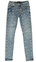 Purple Brand Monogram Jacquard Skinny Jeans