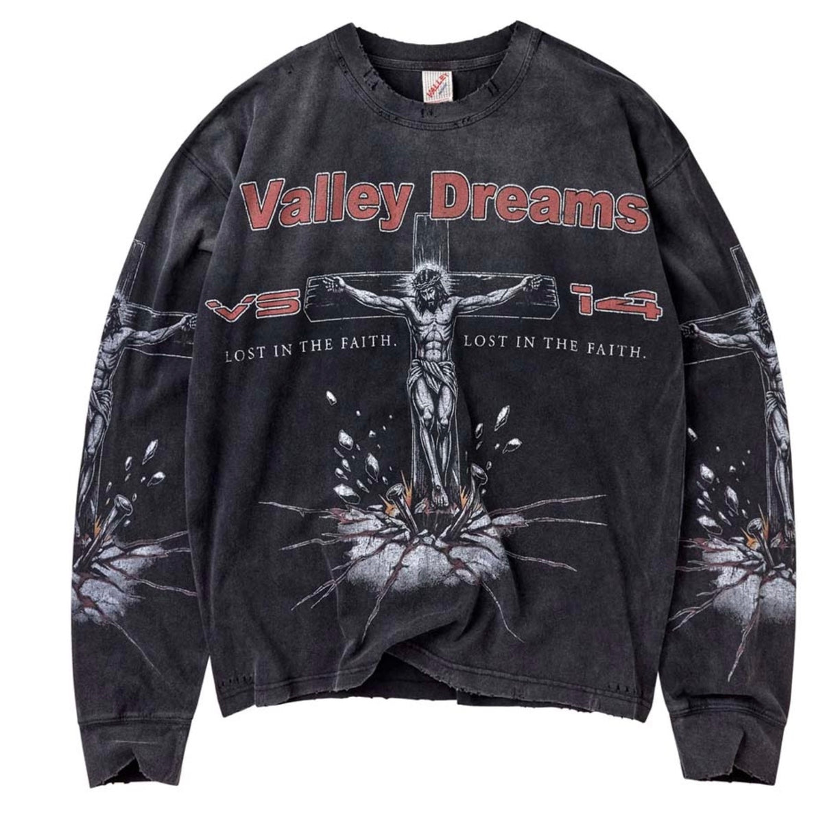 VALE FOREVER CONCRETE CROSS L/S BLACK