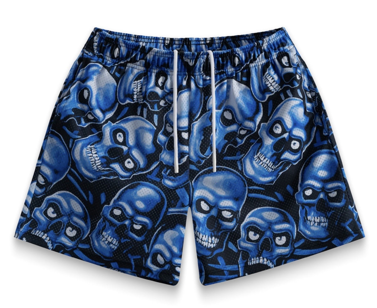 Bravest Studios Blue Skully Shorts