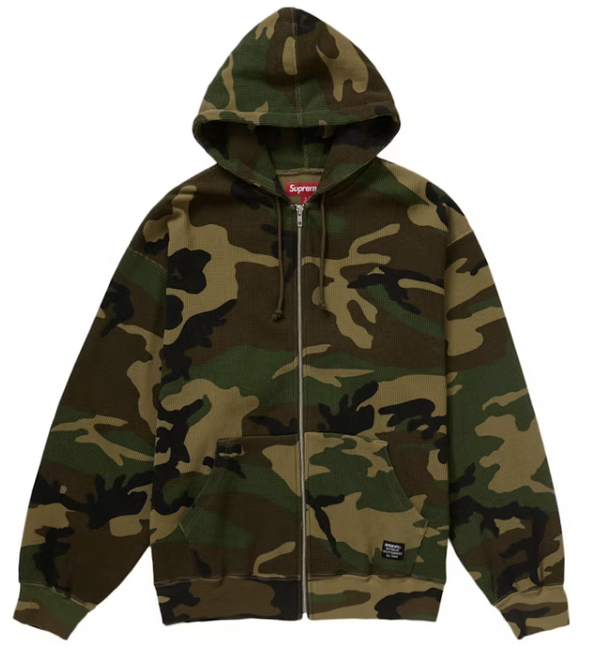 Supreme Hooded Zip Up Thermal Camo