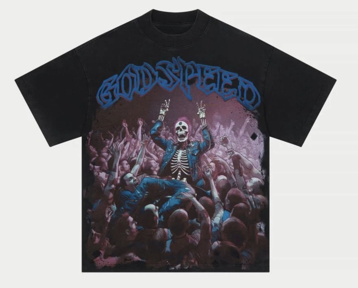 Godspeed "Crowd Surf" Black Tee