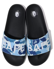 A Bathing Ape ABC Camo Slide Blue