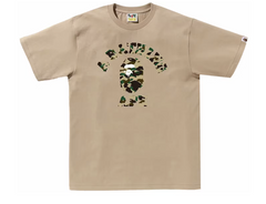 BAPE 1st Camo College Tee Beige/Yellow