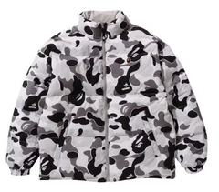 BAPE ABC Camo Reversible Puffer Jacket Gray