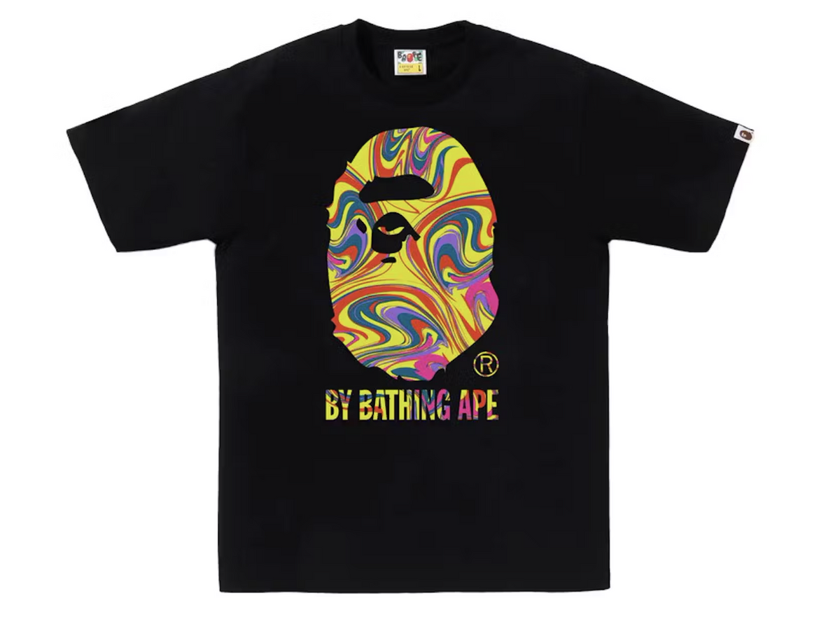 BAPE Marbling Tee Black