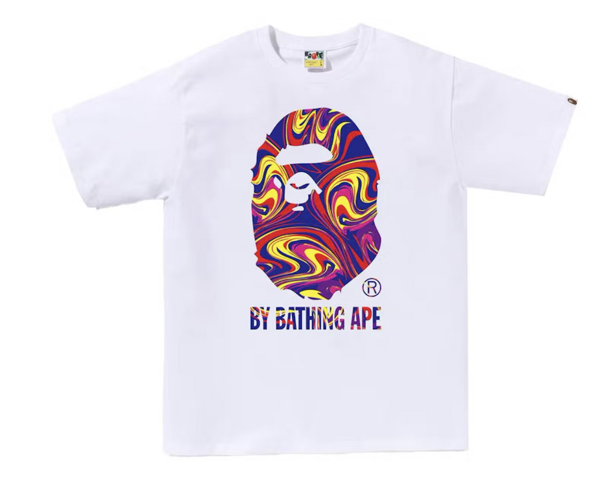 BAPE Marbling Tee White