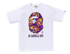 BAPE Marbling Tee White