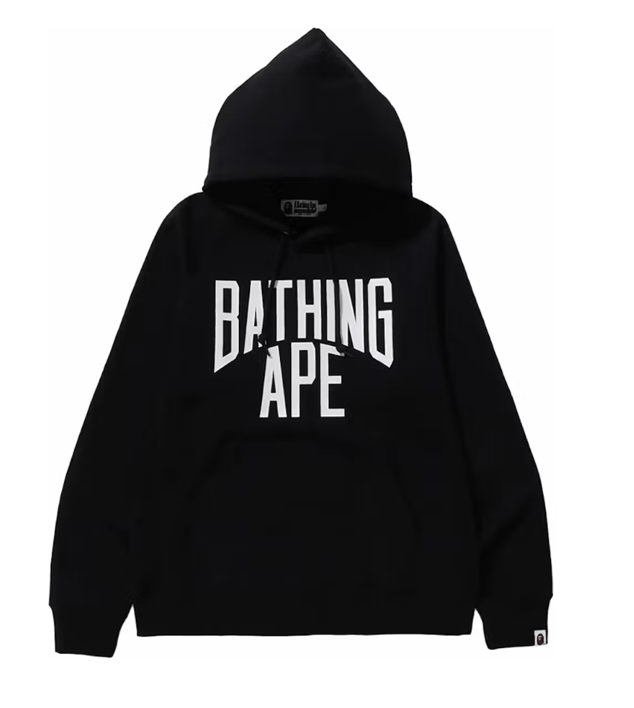 BAPE NYC Logo Pullover Hoodie Black