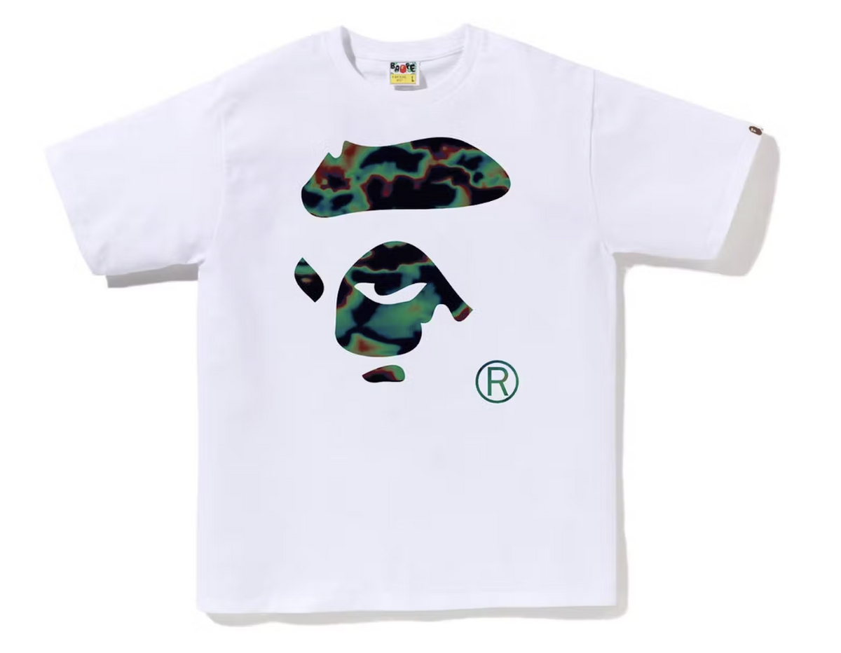 BAPE Thermography Ape Face White Tee