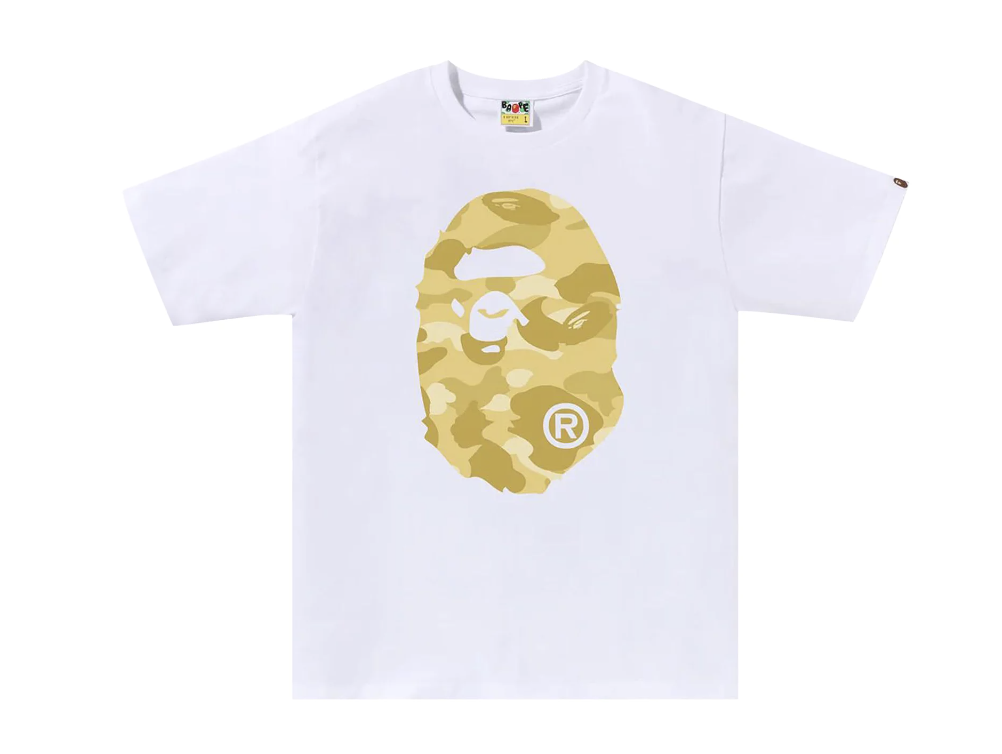 BAPE Color Camo Big Ape Head Tee White/Yellow