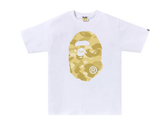 BAPE Color Camo Big Ape Head Tee White/Yellow