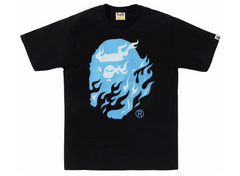 BAPE Flame Ape Head Tee Black/Blue