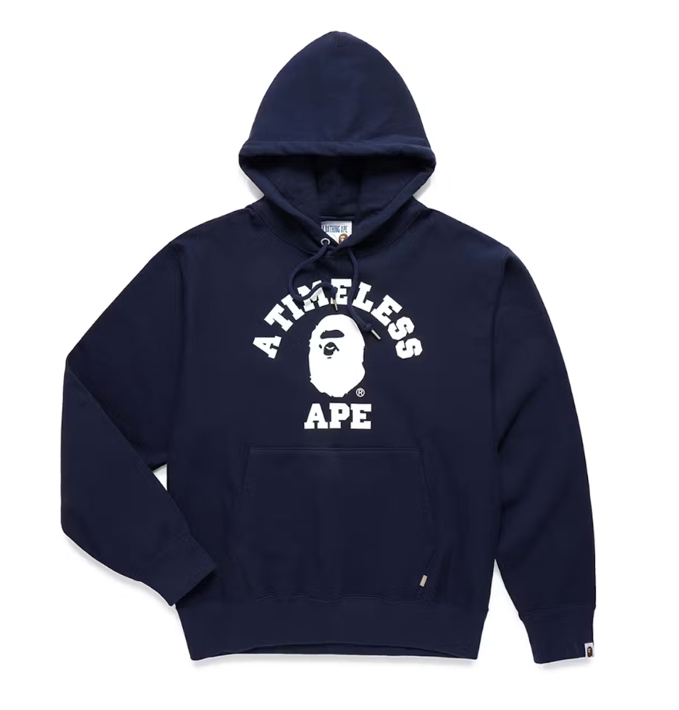 BAPE x JJJJound Relaxed Classic College Pullover Hoodie