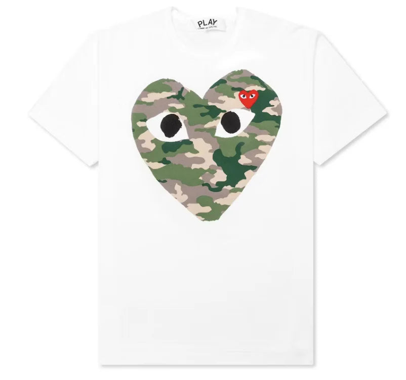 CDG Play Camouflage Heart Tee