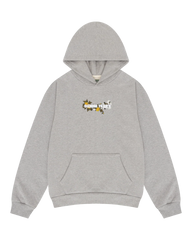 Denim Tears Embroidered Logo Hoodie Grey
