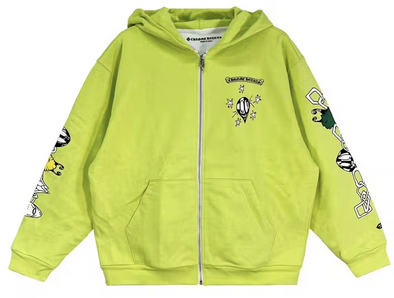 Chrome Hearts Matty Boy "Link" Thermal Zip Lime Green Pre-Owned