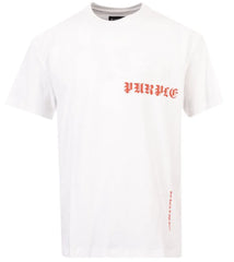 Purple Brand Gothic Wordmark White Tee