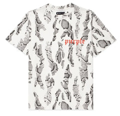 Purple Brand Snake Scale White Multi Tee