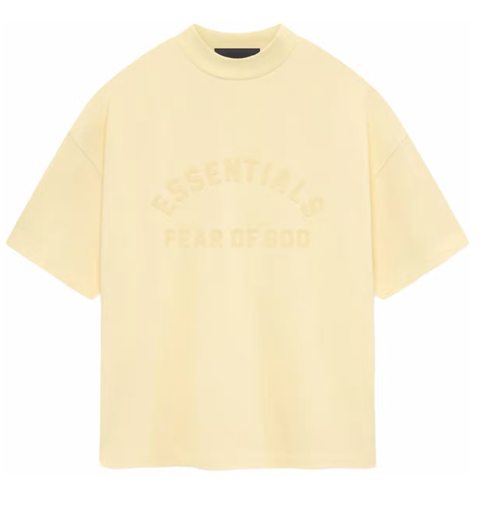 Fear Of God Essentials Heavy Jersey Crewneck Tee  Garden Yellow