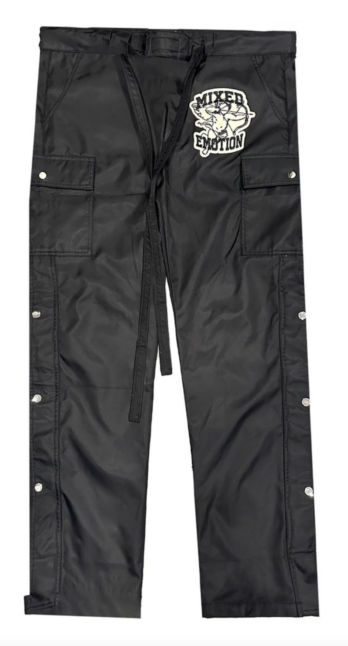 Mixed Emotion Black “Angel” Nylon Cargos