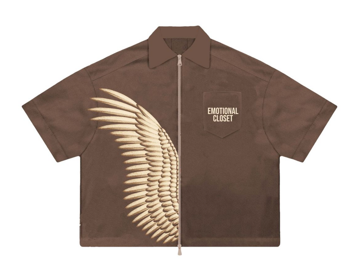 Mixed Emotion Brown “Wings” Shirt