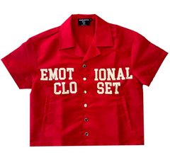 Mixed Emotion Red “Backyard” Nylon shirt