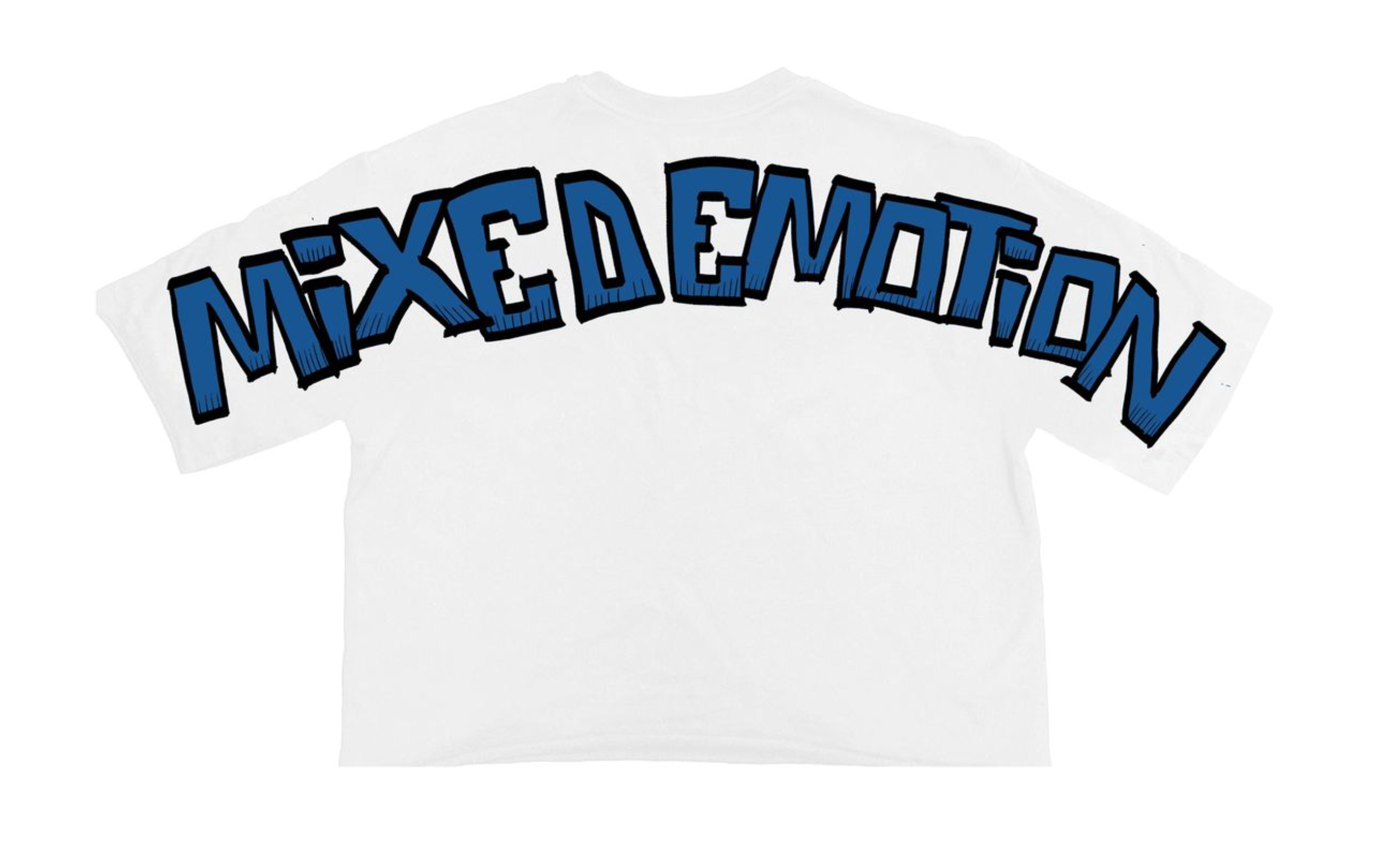 Mixed Emotion Blue “Monster” Cropped Tee