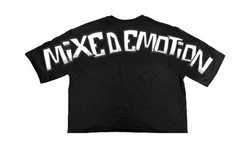 Mixed Emotion Black “Monster” Cropped Tee