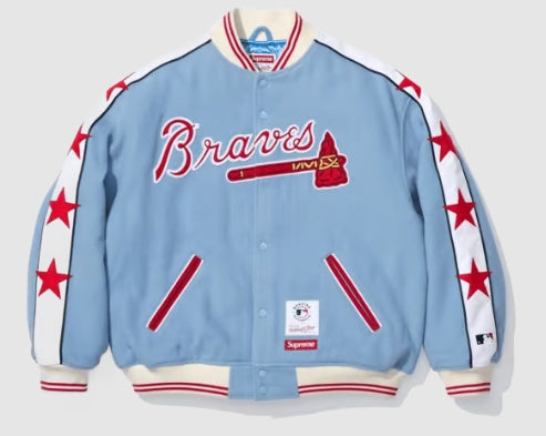 Supreme x Mitchell And Ness Wool Varsity Jacket Braves