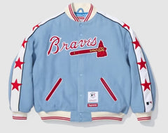 Supreme x Mitchell And Ness Wool Varsity Jacket Braves