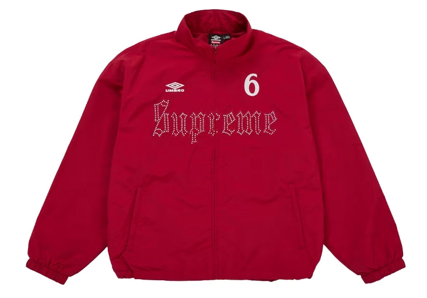 Supreme Umbro Rhinestone Track Jacket Red