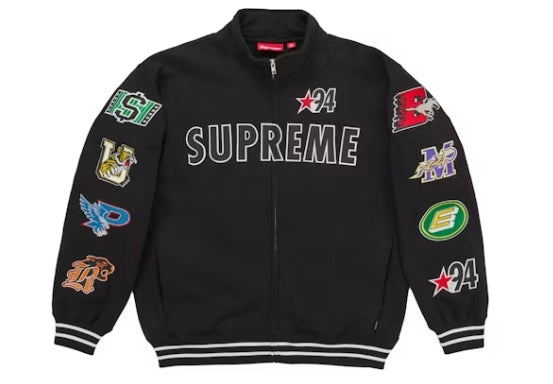 Supreme Mascots Zip Up Sweatshirt Black