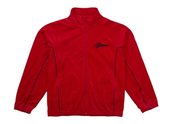 Supreme Velour Mesh Track Jacket Red