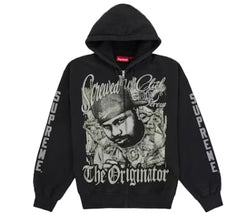Supreme DJ Screw Zip Up Hooded Sweatshirt Black