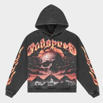 Godspeed Echoes of Empires Black Wash Hoodie