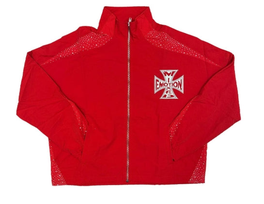 Mixed Emotion Red Classic Nylon Jacket