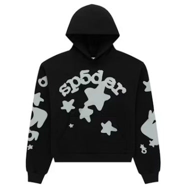 Sp5der Reflective Beluga Hoodie Black