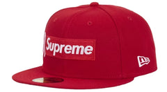 Supreme x New Era Breast Cancer Awareness Box Logo Fitted Hat Red