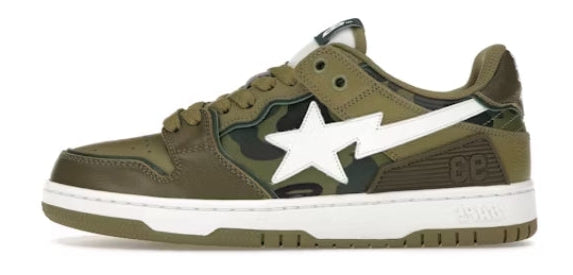 A Bathing Ape Sk8 Sta Olive Drab Green Camo