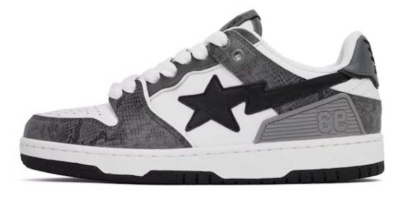 A Bathing Ape Sk8 Sta #1 Black Snakeskin