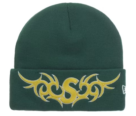 Supreme New Era Tribal S Logo Beanie Green